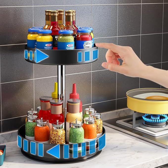 Kitchen pantry organizer keeping food items arranged