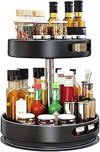 Kitchen cabinet organizer with jars and containers