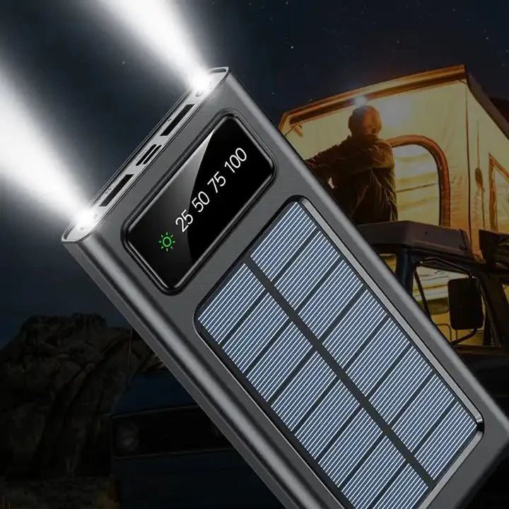 High capacity solar power bank for travel