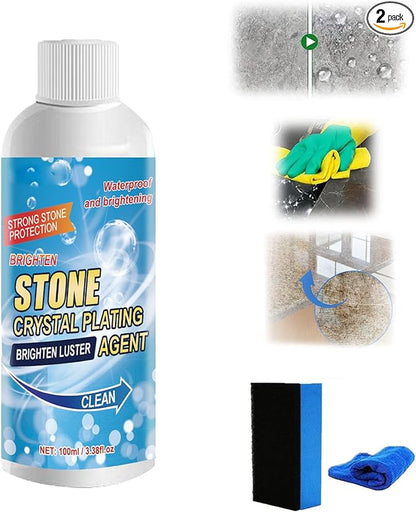 Easy to use stone stain remover gel, pour brush and rinse