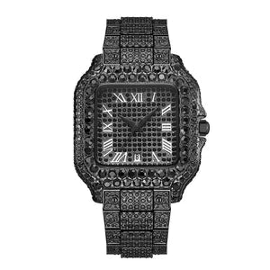 Diamond quartz watch bold hip hop design